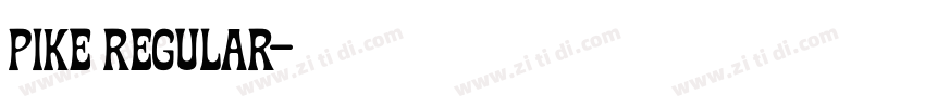 Pike Regular字体转换 Pike Regular字体转换